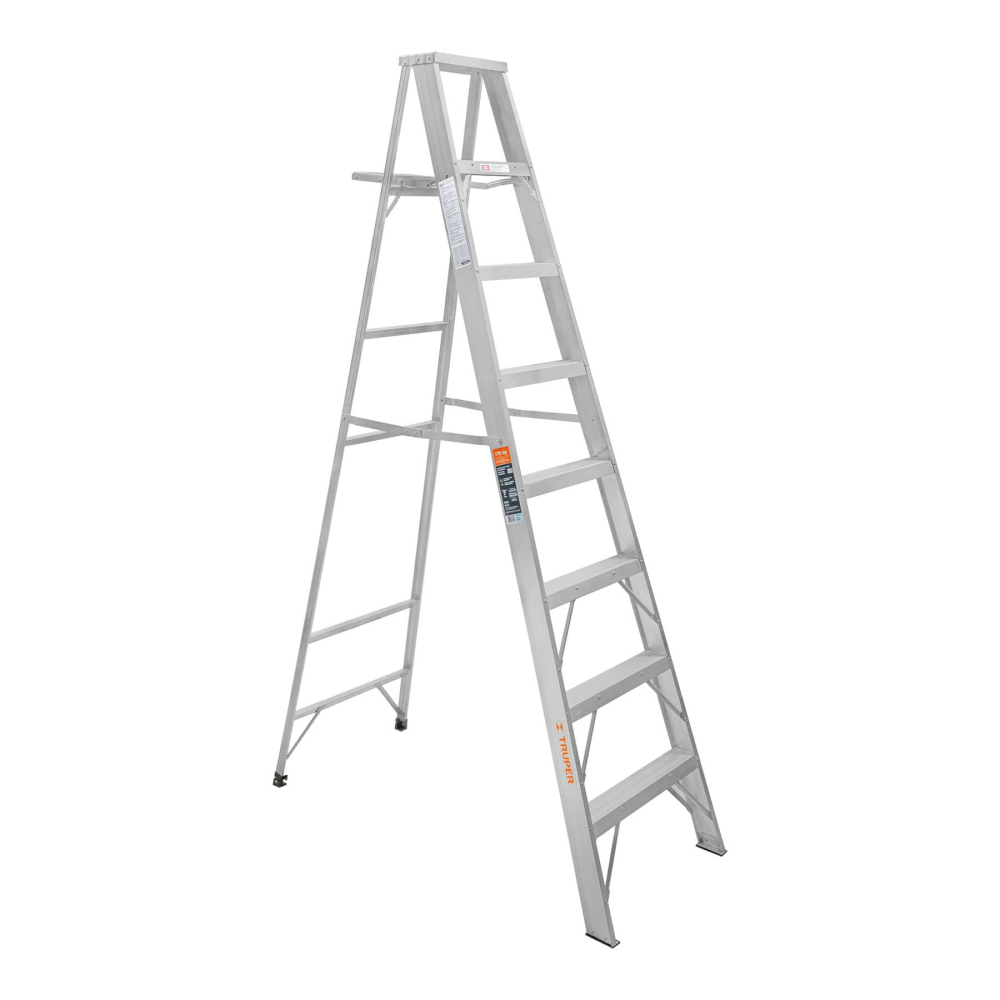Escalera de tijera 100% aluminio tipo ll 7 peldaños, TRUPER ESTA-27
