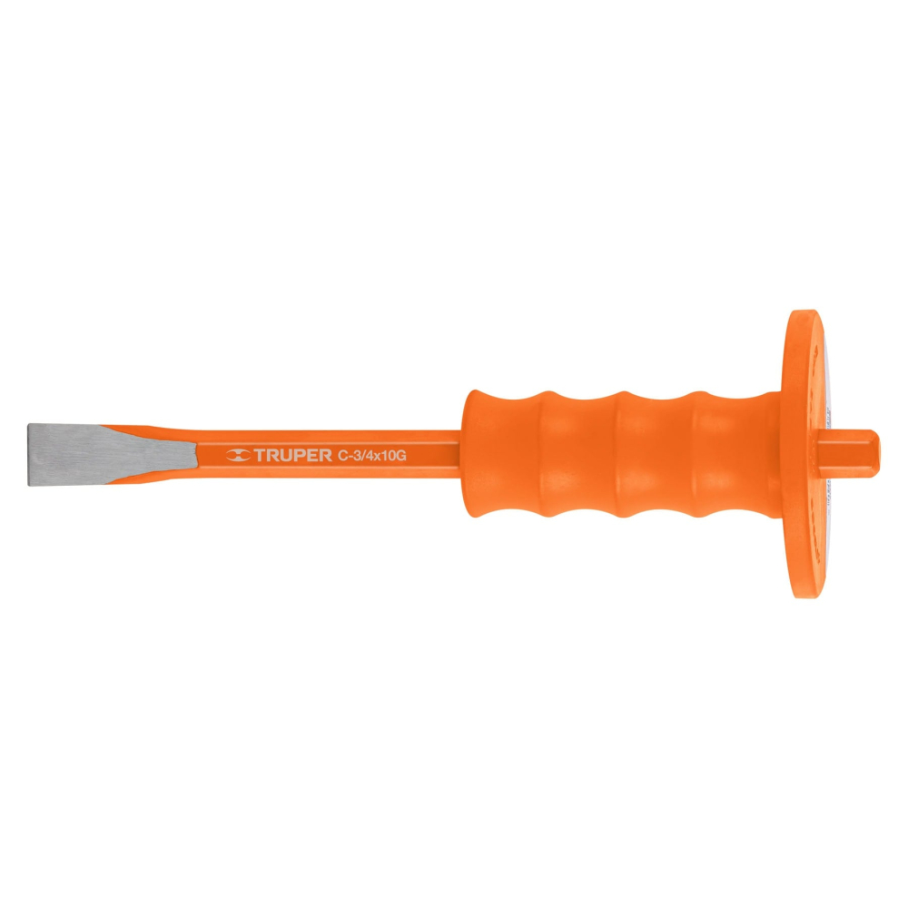 Cincel de corte frío 3/4 x 10' con grip, TRUPER C-3/4X10G