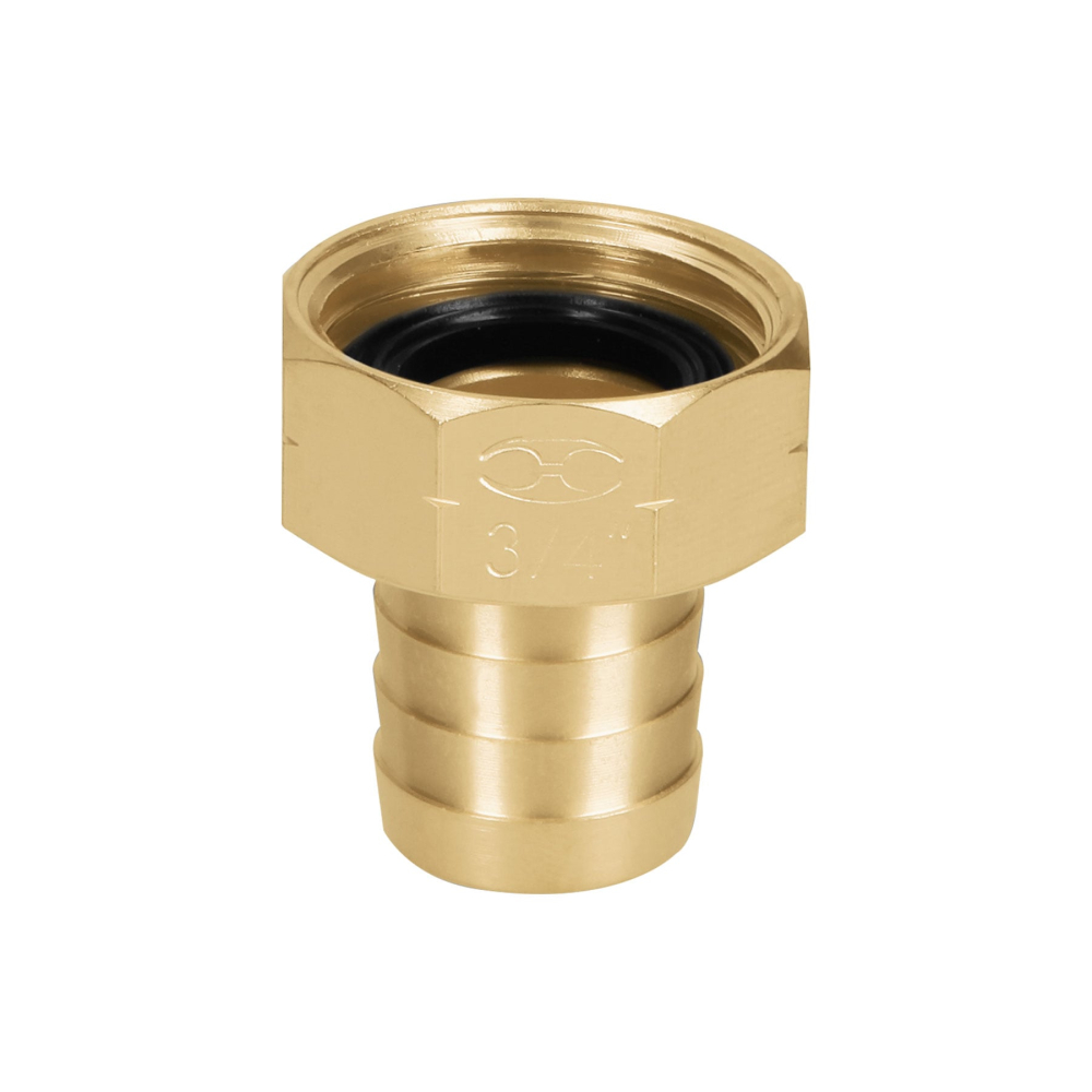 Conector 3/4' hembra de latón sólido para manguera, TRUPER CF-3/4B