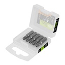 Estuche con 5 puntas torx T27 con seguro largo 1', EXPERT PUDE-6127