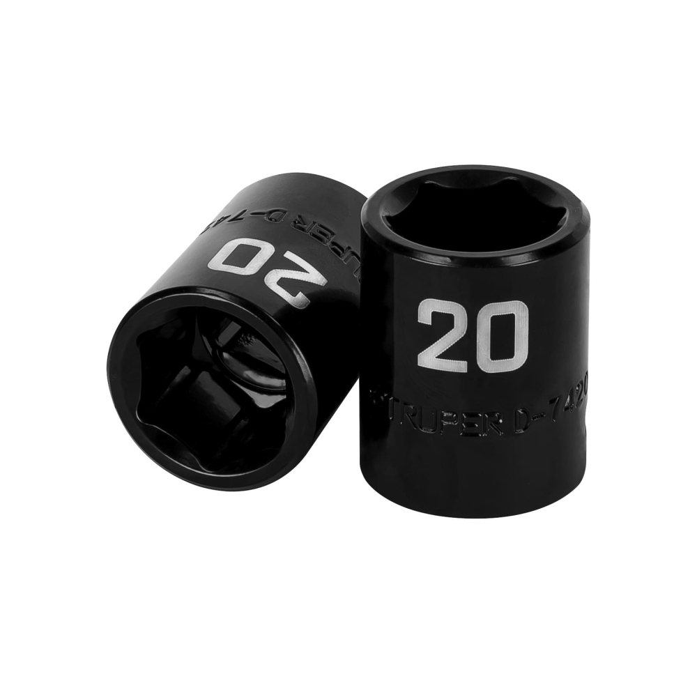 Dado cuadro 1/2' de impacto 6 puntas de 20 mm, TRUPER D-7420-M