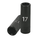Dado largo cuadro 1/2' de impacto 6 puntas de 17 mm, TRUPER D-7317-ML