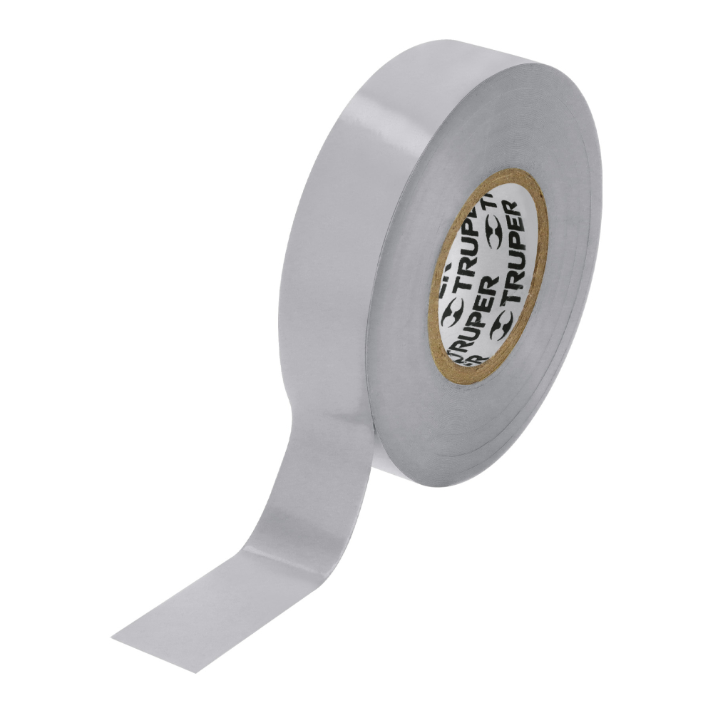 Cinta de aislar de 18 m x 19 mm, gris, TRUPER M-33G