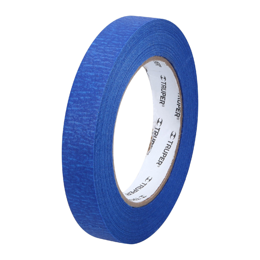 Cinta masking tape azul de 3/4' x 50 m para pintor, TRUPER MSK-3/4A