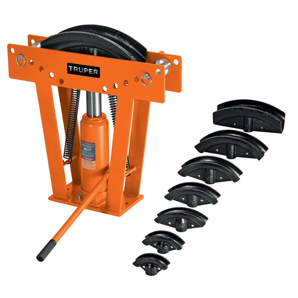 Doblador hidráulico para tubo, 16 ton, TRUPER DTH-16