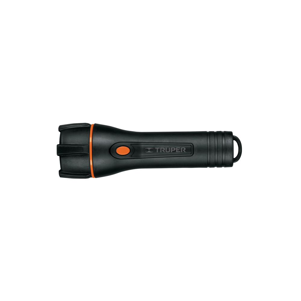 Linterna plástica 1 LED 180 lm con 2 pilas D, TRUPER LIPLA-180