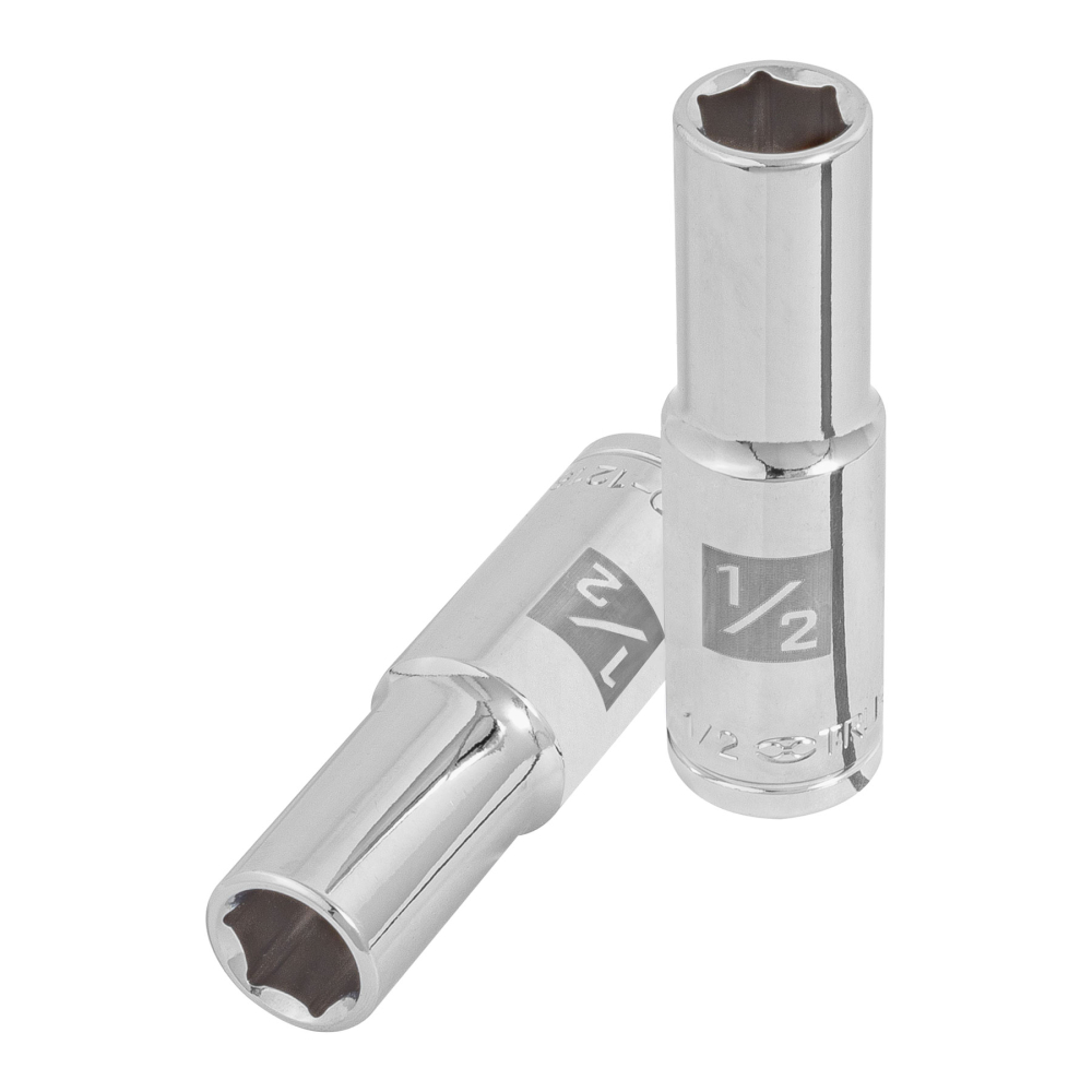Dado largo de 1/2', 6 puntas, cuadro 1/2', TRUPER D-1216-HL