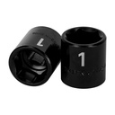 Dado de impacto de 1', 6 puntas, cuadro 1/2', TRUPER D-7432-H