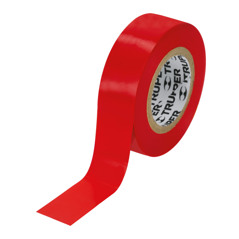 Cinta de aislar de 9 m x 19 mm, roja, TRUPER M-22R