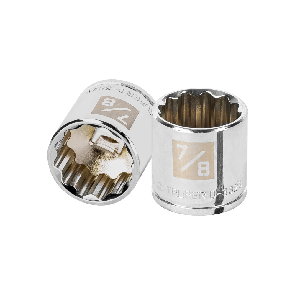 Dado de 7/8', 12 puntas, cuadro 3/8', TRUPER D-3828