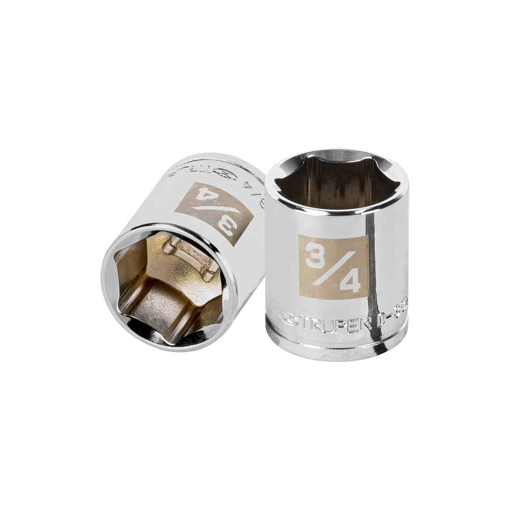 Dado de 3/4', 6 puntas, cuadro 3/8', TRUPER D-3824-H
