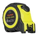 Flexómetro Auto-Lock contra impactos 8 m cinta 25 mm, TRUPER FA-8M