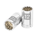 Dado de 12 mm, 12 puntas, cuadro 3/8', TRUPER D-3812-M