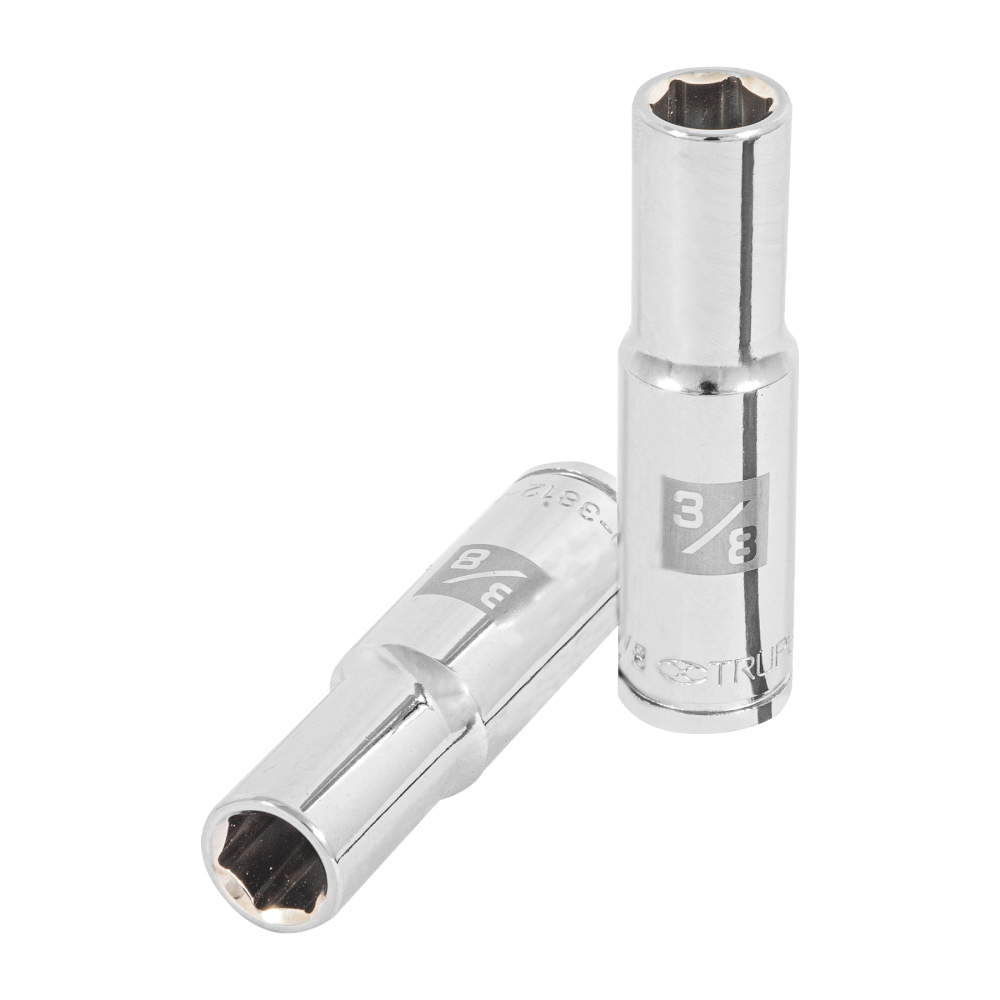 Dado largo de 3/8', 6 puntas, cuadro 3/8', TRUPER D-3812-HL
