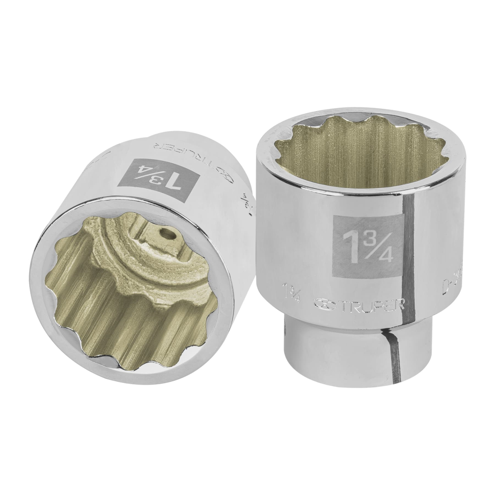 Dado de 1-3/4', 12 puntas, cuadro 3/4', TRUPER D-3456