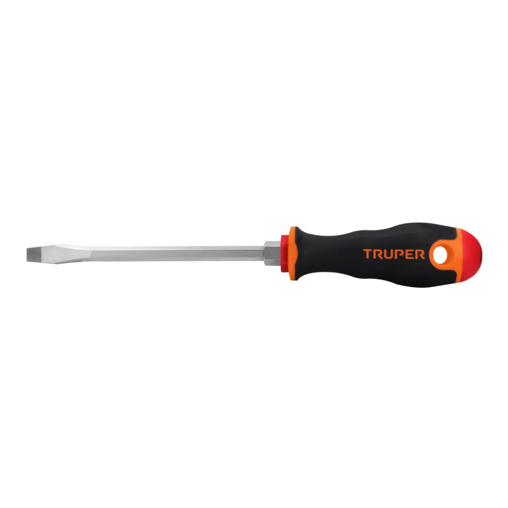 Desarmador plano 5/16' x 6' mango Comfort Grip, TRUPER DR-5/16X6B