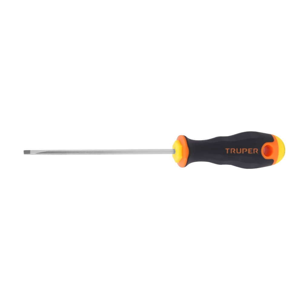 Desarmador cabinet 1/8' x 4' mango Comfort Grip, TRUPER DG-1/8X4B