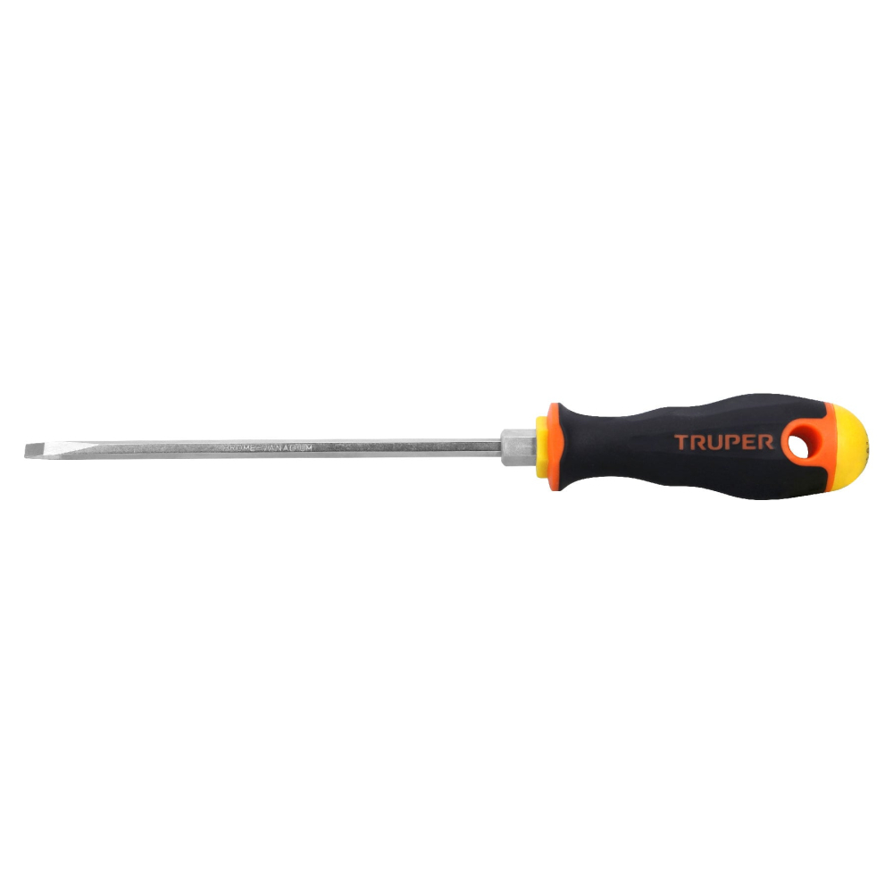 Desarmador cabinet 3/16' x 6' mango Comfort Grip, TRUPER DG-3/16X6B