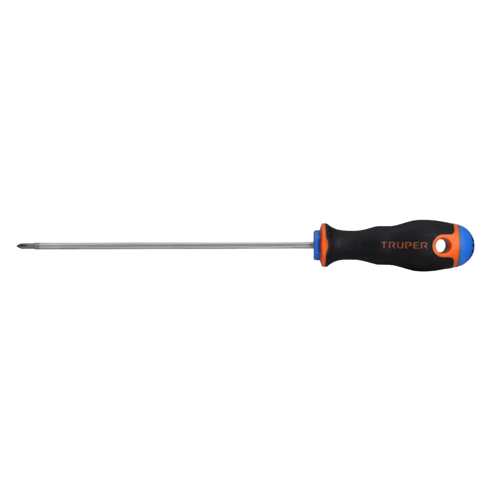 Desarmador de cruz 1/8' x 6' mango Comfort Grip, TRUPER DP-1/8X6B