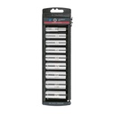 Juego de 9 dados largos cuadro 3/8' std, TRUPER JD-3/8X9LP