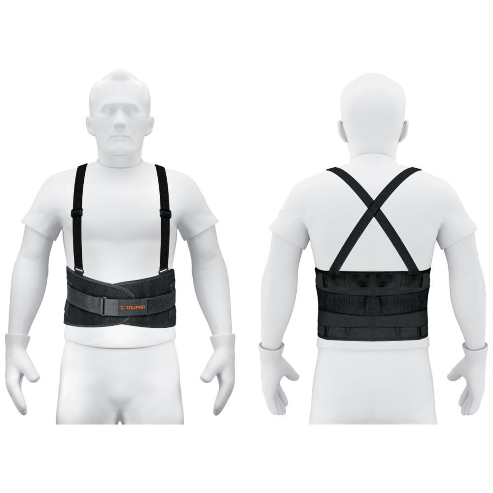 Faja lumbar con tercer cinturón, talla M, TRUPER FAJA-MX