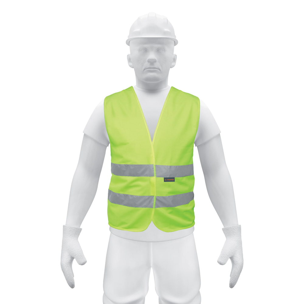 Chaleco de seguridad verde con cintas de alta visibilidad CHS-500V