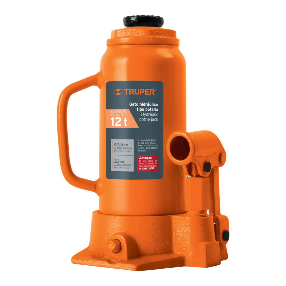 Gato hidráulico de botella de 12 Ton, TRUPER GAT-12