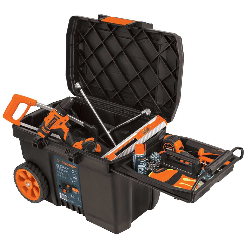 Caja para herramienta, 23'x17' con ruedas, mango telescópico CHP-23R