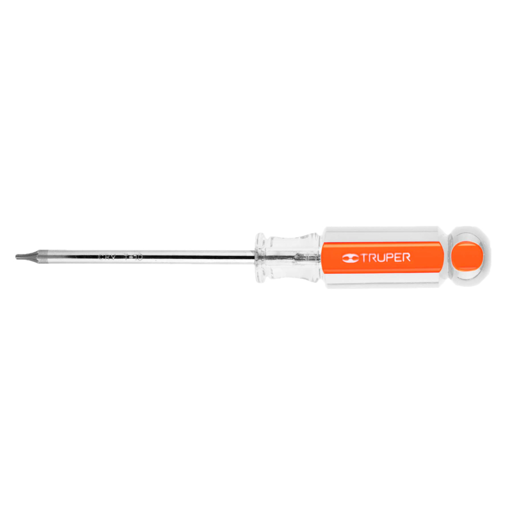 Desarmador punta Torx T 10 mango de acetato, TRUPER DT-10