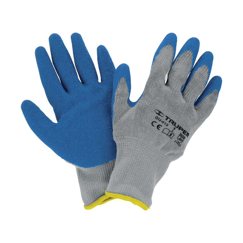 Guantes de poliéster recubiertos de látex, G, TRUPER GU-413