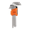 Juego de 7 llaves torx largas con organizador abatible TORX-7L