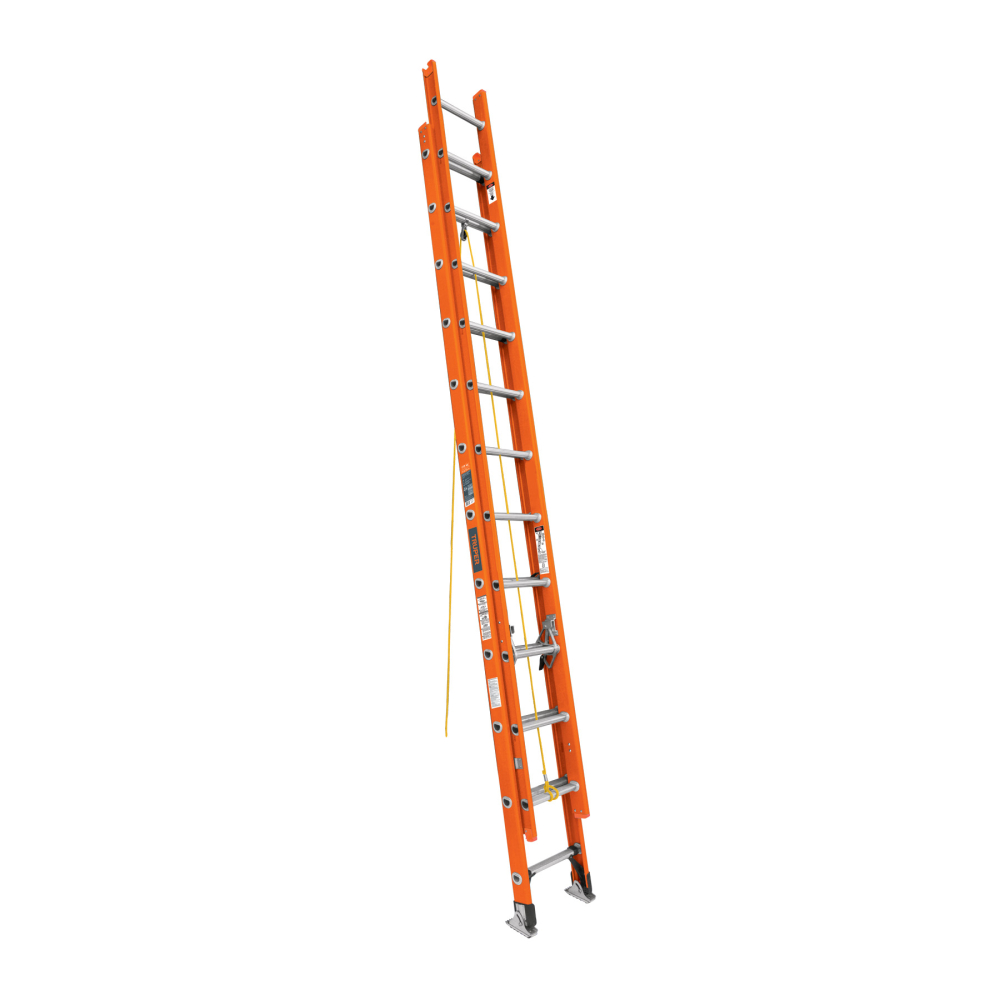 Escalera de extensión, tipo II, 24 peldaños, fibra de vidrio ESE-224FV