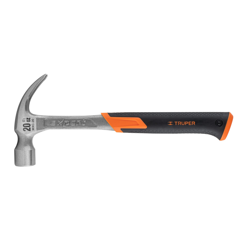 Martillo forjado 20 oz uña curva, mango con neopreno, EXPERT MXC-20