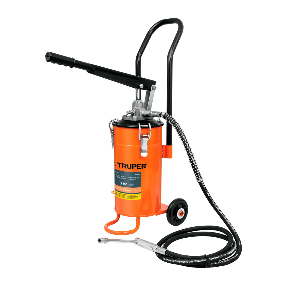 Bomba inyectora de grasa, 5 kg, TRUPER BOMIN-5