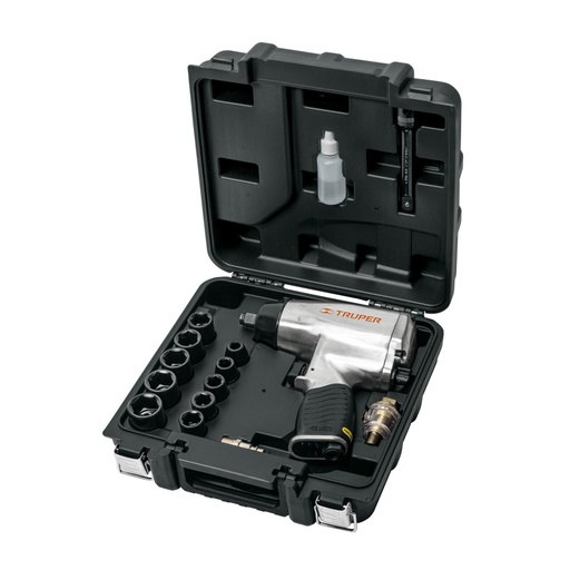[19372] Kit de llave (pistola) de impacto 1/2', estuche plástico TPN-731EK