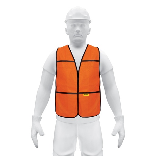 [21023] Chaleco de seguridad, uso de día, naranja, PRETUL CHS-100N