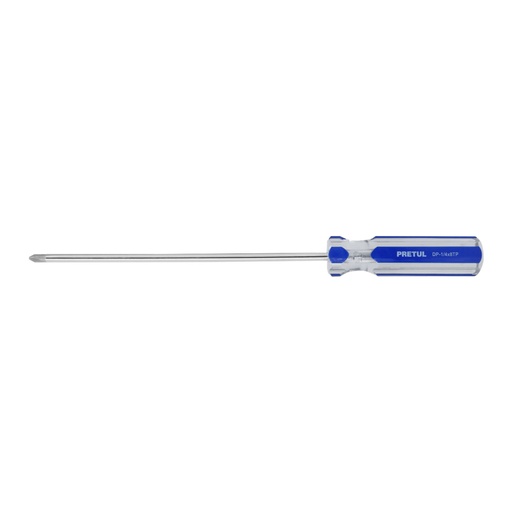 [21475] Desarmador de cruz 1/4 x 8' mango de PVC, PRETUL DP-1/4X8TP