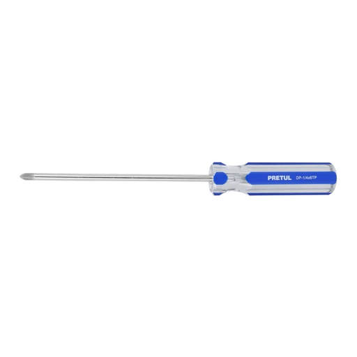 [21477] Desarmador de cruz 1/4 x 6' mango de PVC, PRETUL DP-1/4X6TP