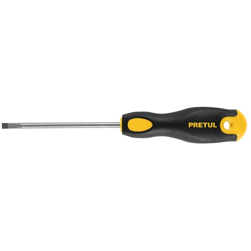 [21489] Desarmador cabinet 3/16 x 4' mango Comfort Grip, PRETUL DG-3/16X4BP