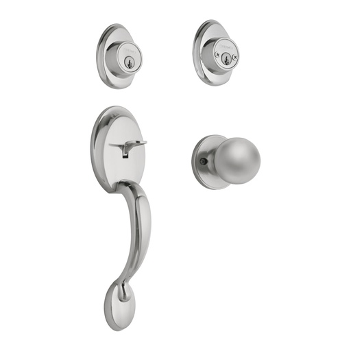 [23674] Jaladera y perilla, Berna llave-llave, cromo mate, BASIC CEP-32PJP