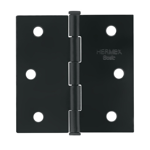 [27133] Bisagra cuadrada 2-1/2', acero negro mate cabeza plana BASIC BC-256PP