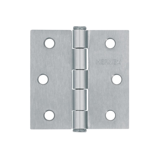 [43260] Bisagra cuadrada 2-1/2', acero satinado, cabeza plana HERMEX BC-253P