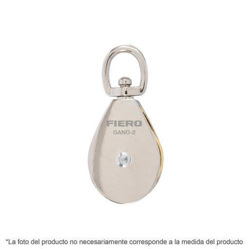[44114] Garrucha para noria giratoria 1' sencilla niquelada, FIERO GANO-1