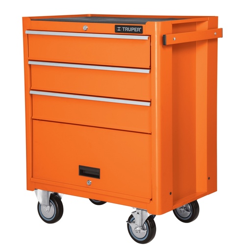 [12066] Gabinete metálico móvil, 4 cajones, capacidad 90 kg, TRUPER GAMO-4090