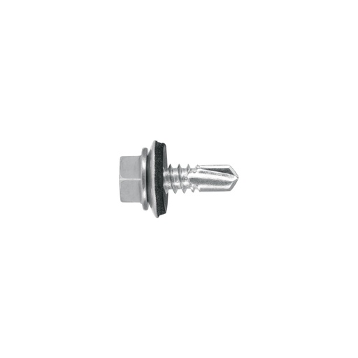 [44405] 100 pijas #14 x 3/4' hexagonal, punta broca con rondana PIBR-3/4R