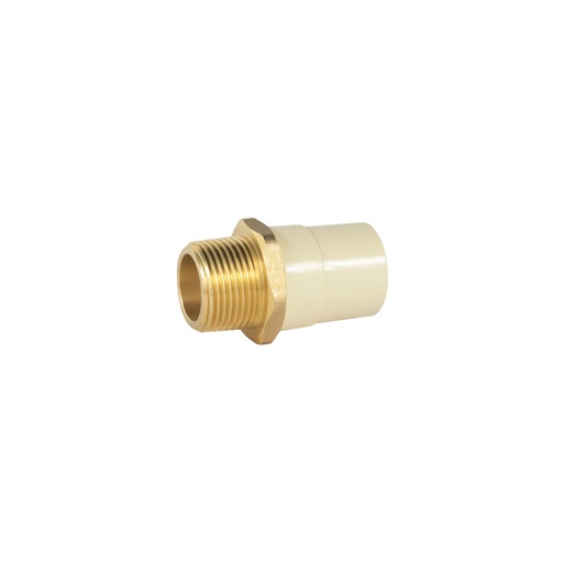[45106] Adaptador macho de CPVC 1' con inserto y tuerca de latón CPVC-653