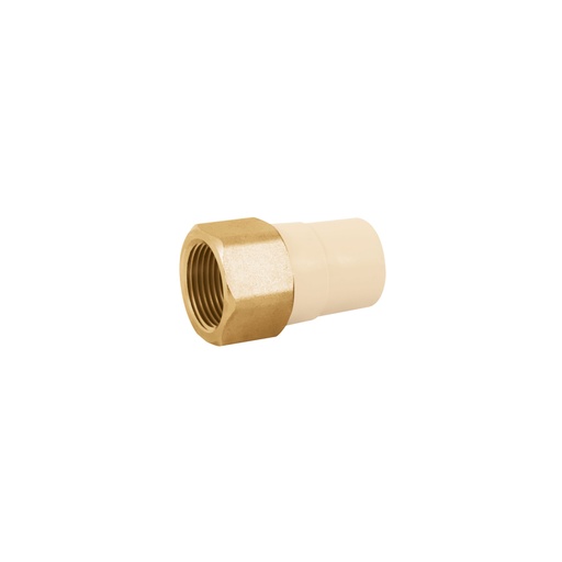 [45109] Adaptador hembra de CPVC 1' con inserto y tuerca de latón CPVC-643