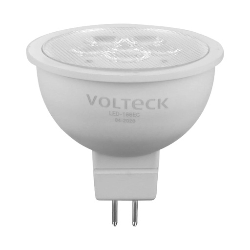 [46179] Foco LED MR16 GU5.3 6W (40W) 3000K luz blanca cálida VOLTECK LED-166EC