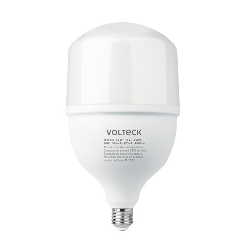 [46228] Foco LED alta potencia 50 W (450 W), 6500 K, E26, VOLTECK LED-450