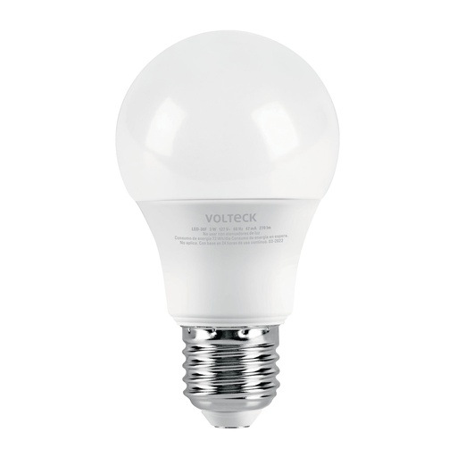 [46275] Foco LED 3W (25W) A19, 6500K blanca fría, 270 lm, blíster LED-30F